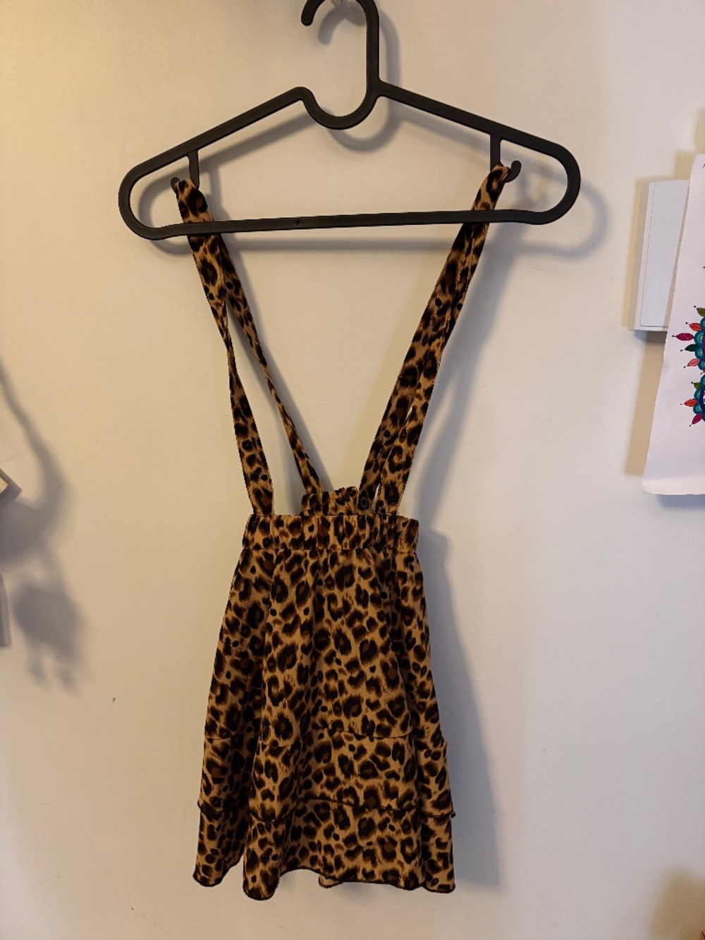 Leopard skirt 7yo with suspenders